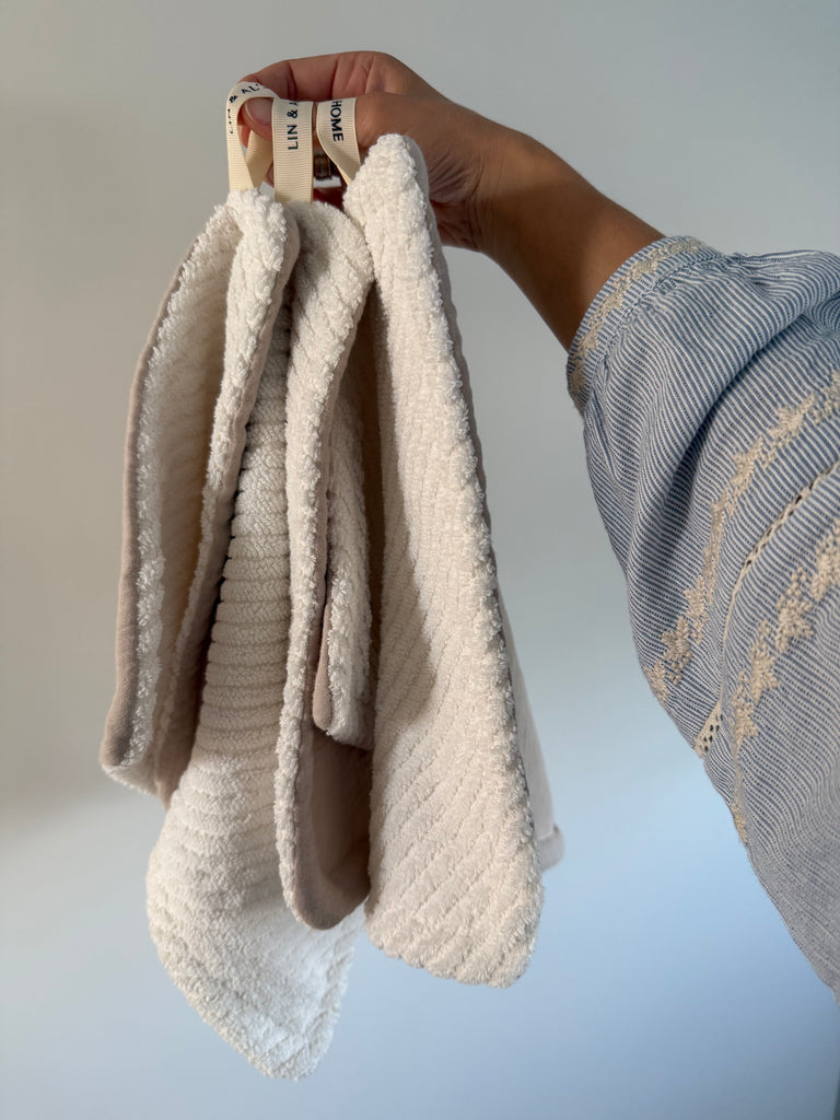 Monddoekjes uni LIN & AL’S HOME – Badstof & Hydrofiel (Set van 3)