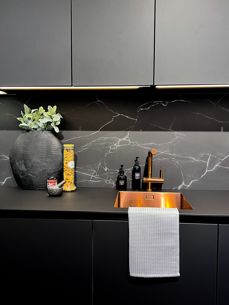 Theedoeken Wafel katoen Licht Grijs - SET 4 stuks